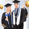 Canlierr 18 Pcs 2026 Graduation Leis and Stole and Honor Cords with Tassel Braided Necklace Adjustable for Student Graduation Gifts Party Supplies(Blue and White) view 3
