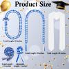 Canlierr 18 Pcs 2026 Graduation Leis and Stole and Honor Cords with Tassel Braided Necklace Adjustable for Student Graduation Gifts Party Supplies(Blue and White) view 4