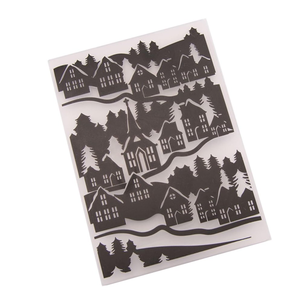 NUOBESTY DIY Plastic Embossing Template Stencil for Craft Sturdy Embossing Dies Perfect for Scrapbooking (em066)