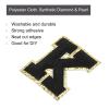MECCANIXITY Chenille Letters K Patches Large Size 80mm/3.15 Inch Iron-on Letters K Patches Golden Glitter Embroidered Patches for Clothing, Shoes, Hats, Backpacks Pack of 3(Black) view 3