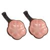 HOODANCOS 2pcs Multifunctional Ceramic Ink Dish Set Smooth Bottom Brush Holder for Calligraphy Painting Elegant White Pink Cracked Design for Artists Stationery Supplies view 1