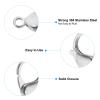 PATIKIL 9x6mm Lobster Clasp, 50Pcs 304 Stainless Steel Lobster Claws Clasp Connector for Crafting DIY Jewelry Making Key Chains Bracelet Necklace Hook, Silver view 3