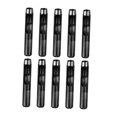 NUOBESTY 10pcs Leather Hole Punch Belt Punch Tool for Crafting Smooth Incisions Non- Handle for Leatherworking and Projects