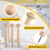 60 Pieces Wooden Shaker Peg Screw-on Pegs 3.62 Inch Long Unfinished Wood Shaker Racks for Hanging Clothes Hats Towel and More DIY Paint Color (Wood Color) view 4