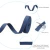 PATIKIL 3/5" Denim Ribbon, 1 Roll 5.5 Yard Layering Jean Fabric Craft Strip for Bow DIY Making Hair Clip Garment Sewing Decorations, Dark Blue view 3