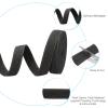 PATIKIL 1" Denim Ribbon, 1 Roll 11 Yard Layering Jean Fabric Craft Strip for Bow DIY Making Hair Clip Garment Sewing Decorations, Black view 3