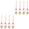 BESPORTBLE 8pcs Round Bristle Brush Wooden Handle for BBQ Oil Painting Projects Versatile Brushes for Ergonomic Design for Comfort and Control view 1