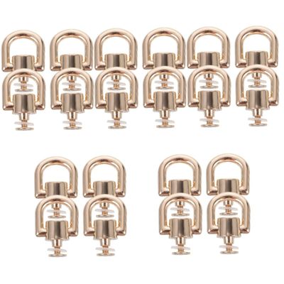 LALAFINA 20pcs Metal d Ring Rivets for Bag Making d Ring Clip Rivet Screw Head Button for Handbag Supplies Case Parts Luggage Accessories DIY Craft Accessories