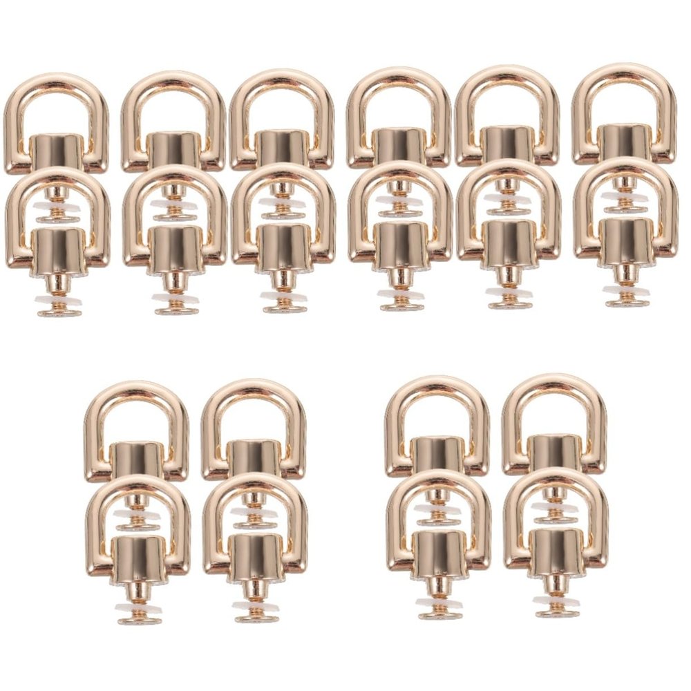 LALAFINA 20pcs Metal d Ring Rivets for Bag Making d Ring Clip Rivet Screw Head Button for Handbag Supplies Case Parts Luggage Accessories DIY Craft Accessories