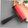 LALAFINA 3pcs Rubber Roller for Printmaking Smooth Stamping Tool for Art Projects Comfortable Handle Easy to Clean Red Design view 2