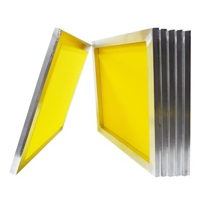 HayWHNKN 6Pcs 20*24 inch Silk Screen Printing Frames with 230 Mesh Pre-Stretched Silk Screen Frame High Tension Aluminum Screen Printing Kit Yellow for Screen Printing Electronics Glass Ceramics Paper