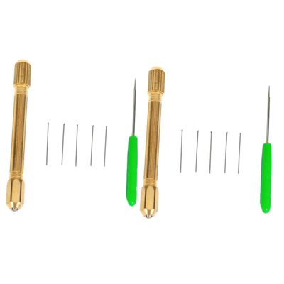 LALAFINA 14pcs Doll Hair Rerooting Tools Copper Handle and Steel Crochet Needles for DIY Wig Implantation Essential Silicone Wig Implant Tools for Doll Making Random Color