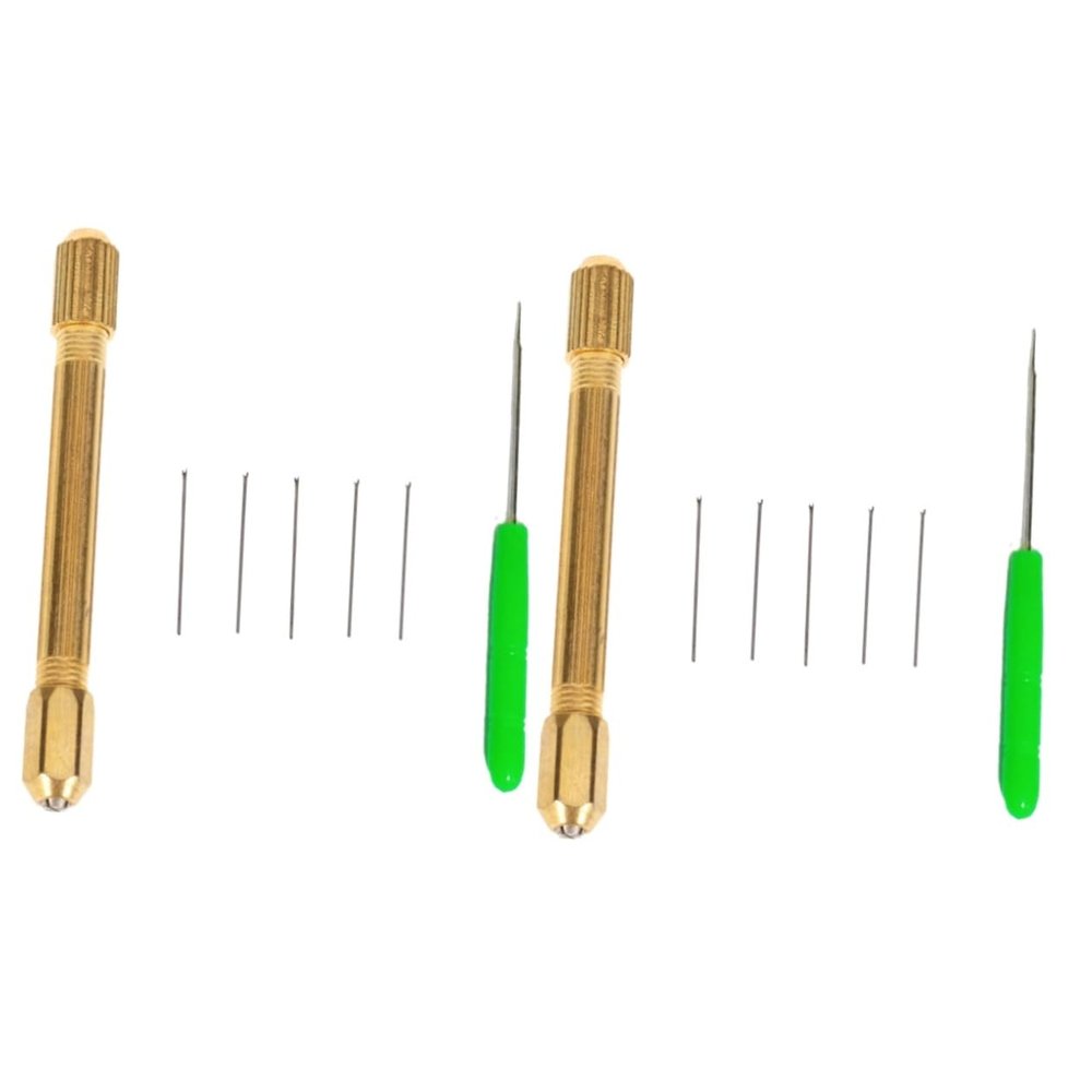 LALAFINA 14pcs Doll Hair Rerooting Tools Copper Handle and Steel Crochet Needles for DIY Wig Implantation Essential Silicone Wig Implant Tools for Doll Making Random Color