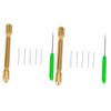 LALAFINA 14pcs Doll Hair Rerooting Tools Copper Handle and Steel Crochet Needles for DIY Wig Implantation Essential Silicone Wig Implant Tools for Doll Making Random Color view 1