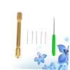 LALAFINA 14pcs Doll Hair Rerooting Tools Copper Handle and Steel Crochet Needles for DIY Wig Implantation Essential Silicone Wig Implant Tools for Doll Making Random Color view 4