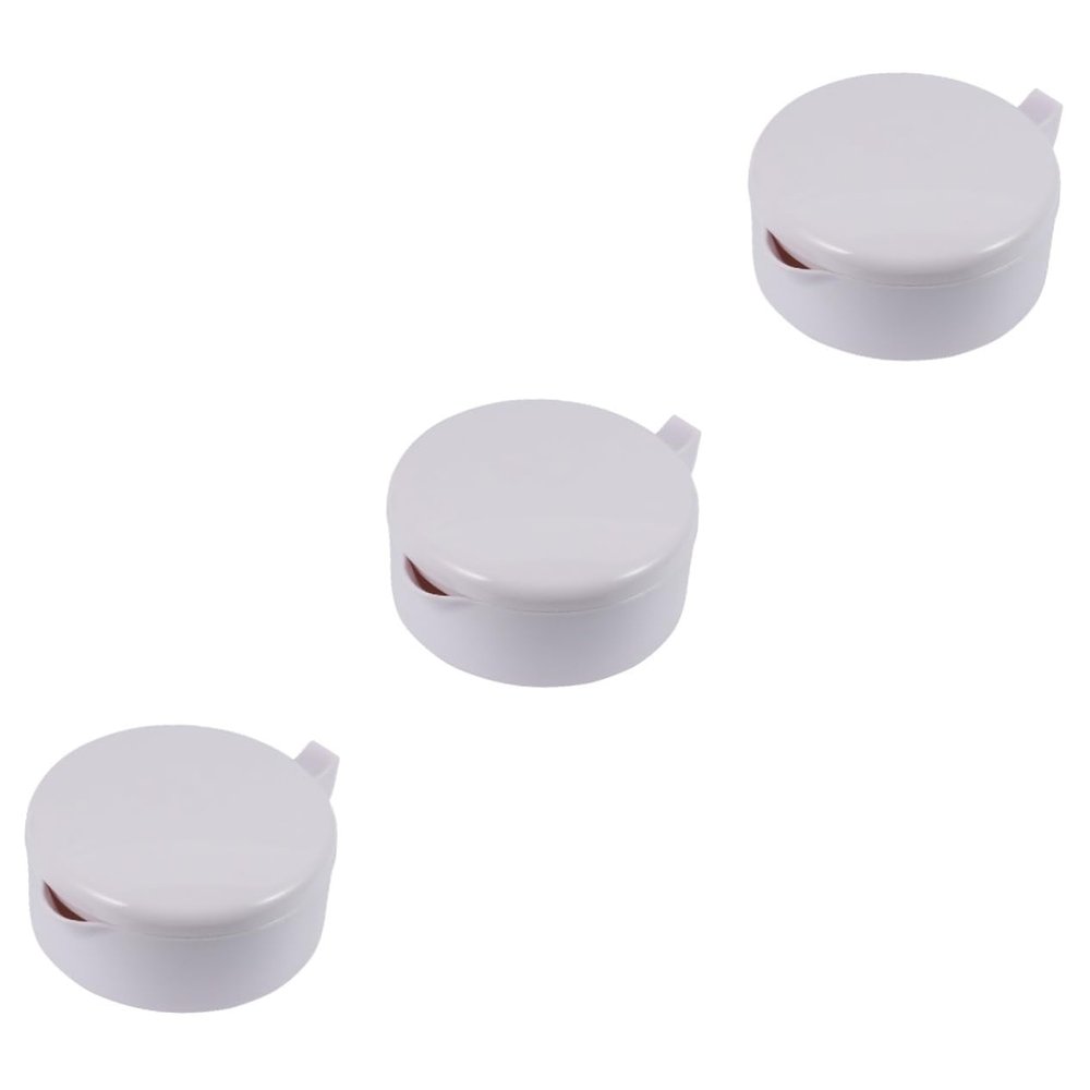 LALAFINA 3pcs Porcelain Calligraphy Ink Dish Multi-Function Ink Plate Practical Inkwell Lid