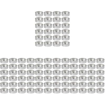 NUOBESTY 200pcs Aluminum Candle Cups Tea Light Holders for Candle Making for Weddings Parties and Home Decor Lightweight and Portable