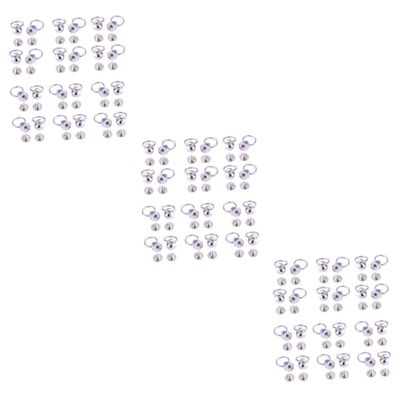 Lurrose 90pcs Brass Head Rivets for Bag Making Rivet Studs Practical Screws Per Pack for Art Craft Projects