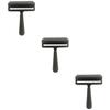 Lurrose 3pcs Printmaking Rubber Roller Tool for Smooth Inking and Coloring Detachable Handle for Easy Cleaning for Crafting and Graphic Projects Black view 1