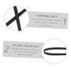 Gadpiparty 12pcs Smooth Surface Record Player Belt Replacement Belt for Phonograph Turntable Extend Service Life Low Elongation view 3