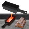 Nelyrho 100 oz Troy Ounce Cast Iron Loaf Bar Ingot Mold Crucible with Handle for Melting Casting Refining Precious Metals Like Gold Silver Copper Aluminum Brass etc, Black view 1