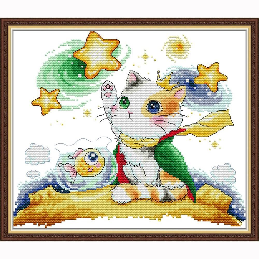 CROSSDECOR 14CT Stamped Patterns Cross Stitch with Needlepoint Package Printed On Aida Canvas Embroidery Cross-Stitch Home Dcor 12.911.4inch