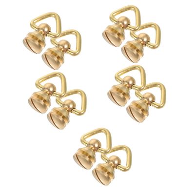 STOBOK 10pcs Rotatable Crafts Brass Rivets for Handbag Purse and Accessories for Wallet Straps Shoes and More