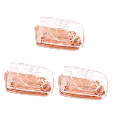 STOBOK 3pcs Portable Gold Office Supply Multi-Function Puncher Desk Organizer