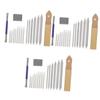 LALAFINA 3pcs Blending Paper Stump for Charcoal and Pencil Drawing Art Tool Kit Eraser and Sandpaper for Sketching and Shading Techniques view 1