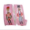 Ribbon - Nutcracker Scroll Wired Edge, Pink, 2-1/2 Inch, 10 Yards view 1
