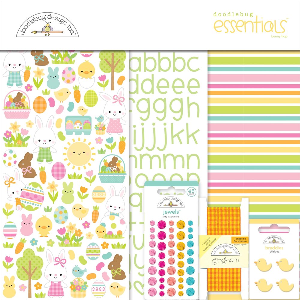 Doodlebug Essentials Page Kit 12"X12"-Bunny Hop