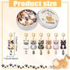PLIGREAT 14 Pcs Cute Cartoon Cat Enamel Charms Crochet Locking Stitch Markers Set Knitting Stitch Counter DIY Earrings Bracelet Necklace Crafts Pendant Jewelry Making Accessory Gift for Grandma Mom view 2