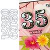Combining Numbers Die Cuts for Card Making, Arabic Numerals Metal Cutting Dies for Paper Scrapbooking, DIY Stencils for Album Party Wedding Festivals Decoration view 1