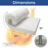 Ceramic Fiber Insulation Blanket, 2" Thick x 15" x 24", 8# 2400F Rated Fire Proof Insulation for Wood Stove Baffle, Furnace, Forge, Kiln, Chimney, Boiler, Fireplace, Dishwasher, Pizza Oven, More view 2
