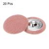HARFINGTON 20pcs 40L Fabric Cloth Covered Button 25mm Round Holes Metal Shank Sewing Buttons for Suits Dress Blouses, Pink view 3