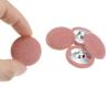 HARFINGTON 20pcs 40L Fabric Cloth Covered Button 25mm Round Holes Metal Shank Sewing Buttons for Suits Dress Blouses, Pink view 4