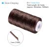 CoCud Leather Sewing Thread, 55 Yards 1mm/150D, Polyester Yarn Flat Wax Leather Waxed String Cord Dark Brown - (Applications: for Sewing Leather Projects Bookbinding) view 2