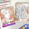 Netecom Beauty of Boho Coloring Book for Women Adults Girl, Spiral Bound, Premium Cover, 30 Amazing Bohomian Woman Coloring Pages for Stress Relief and Relaxation view 4