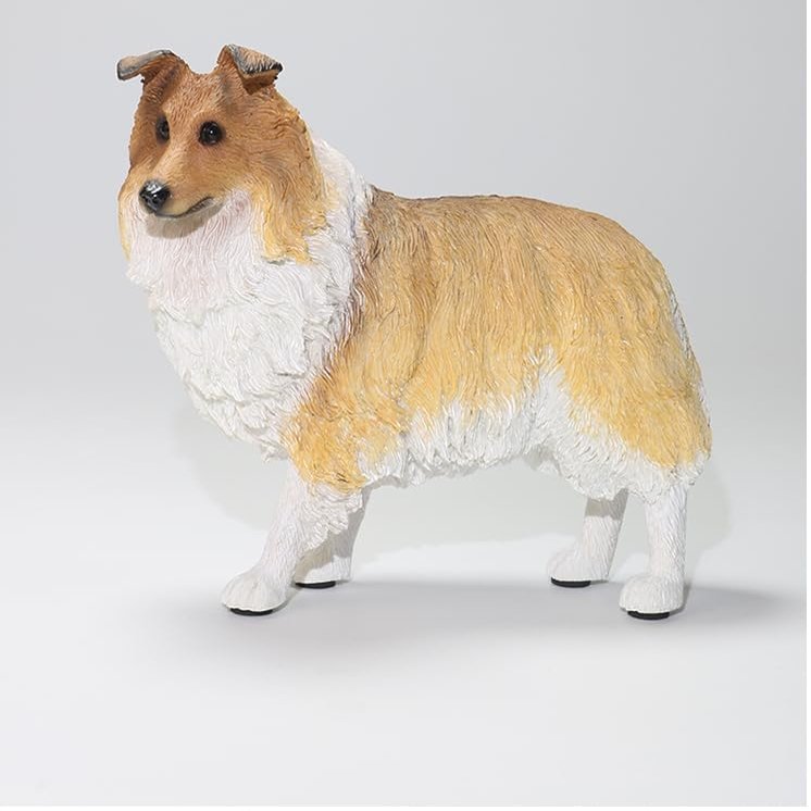WLNTDOLA JJM Shetland Sheepdog Figure Pet Animal Model Collector Decor Gift for Adult