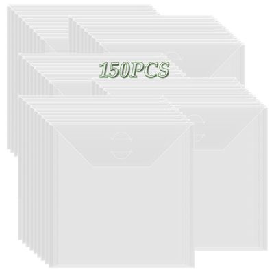 BAOFALI 150 Pcs 6.4x6.4inch Stamp & Die Storage Pockets Resealable Clear Plastic Seal Bags Storagefor Cutting Dies Stamp Crafts for DIY Scrapbooking Paper Card Craft Cutting Dies Storage