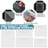 BAOFALI 150 Pcs 6.4x6.4inch Stamp & Die Storage Pockets Resealable Clear Plastic Seal Bags Storagefor Cutting Dies Stamp Crafts for DIY Scrapbooking Paper Card Craft Cutting Dies Storage view 3