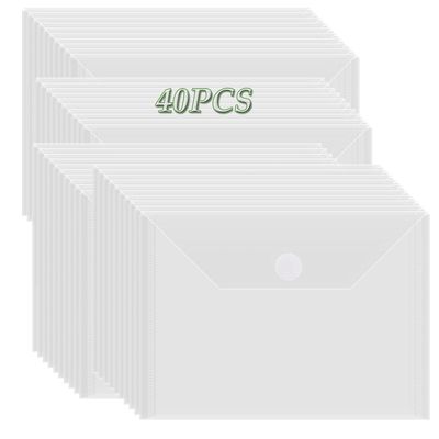 BAOFALI 40 Pcs/Set 7x5inch Clear Stamp and Die Storage Pockets, Stamp Storage Bags, Plastic Envelopes, DIY Scrapbooking Storage Die Cuts for Stencil Storage Card Making Cutting Dies