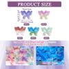KISSITTY 120pcs Glow in The Dark Butterfly Luminous Resin Cabochons Nail Art Decoration Accessories Scrapbooking Embellishments Decors for Women Nail Design Crafts Jewelry Making view 3