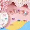 KISSITTY 120pcs Glow in The Dark Butterfly Luminous Resin Cabochons Nail Art Decoration Accessories Scrapbooking Embellishments Decors for Women Nail Design Crafts Jewelry Making view 4