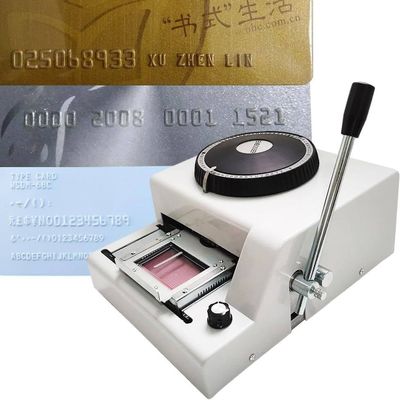 JINGEDD PVC Card Embosser Manual Credit ID VIP Code Printer Embossing Machine,Manual Embosser Machine,72 Built-in Characters, for Small Studios and PVC Card Printing Room
