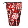 LZQPOEAS Candy Canes Print Pencil Case Telescopic Pen Pouch Standing Pencil Bag Pop Up Pencil Holder With Zipper Portable Makeup Bag for Office Holiday Gift view 2