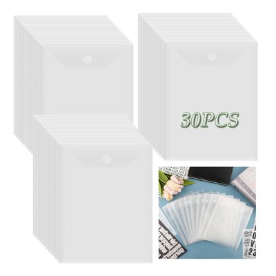 BAOFALI 30 Pcs/Set 7x9.4inch Clear Stamp and Die Storage Pockets, Stamp Storage Bags, Plastic Envelopes, DIY Scrapbooking Storage Die Cuts for Stencil Storage Card Making Cutting Dies