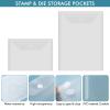 BAOFALI 100 Pcs/Set 7x5inch Clear Stamp and Die Storage Pockets, Stamp Storage Bags, Plastic Envelopes, DIY Scrapbooking Storage Die Cuts for Stencil Storage Card Making Cutting Dies view 4