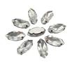 homeemoh 10pcs 13x27mm Horse Eye Sew on Rhinestone, Flatback Glass Gems Crystal with Holes for DIY Crafts Clothes Bag Shoes Embellishments (Transparent) view 1