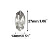 homeemoh 10pcs 13x27mm Horse Eye Sew on Rhinestone, Flatback Glass Gems Crystal with Holes for DIY Crafts Clothes Bag Shoes Embellishments (Transparent) view 2